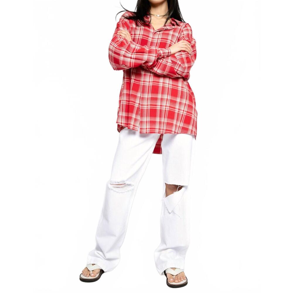 NEW RTA sierra shirt in red plaid